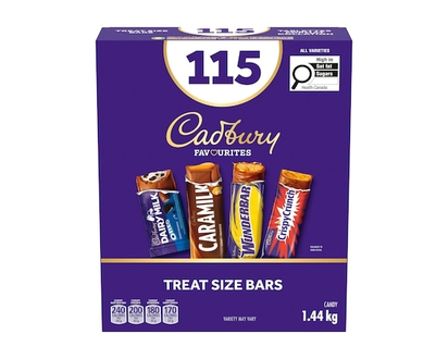 Cadbury Halloween Treat-Sized Pack, Candy Bars (Chocolate Candy Bars). Dairy Milk Oreo, Caramilk, Wunderbar, Crispy Crunch - 1440.0 G