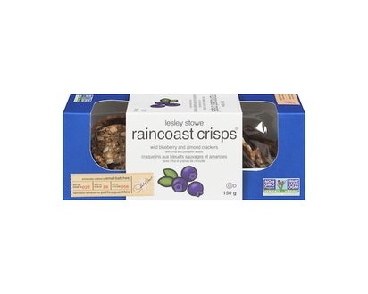 Lesley Stowe's Raincoast Crisps Wild Blueberry And Almond Crackers With Chia And Pumpkin Seeds - 150.0 G