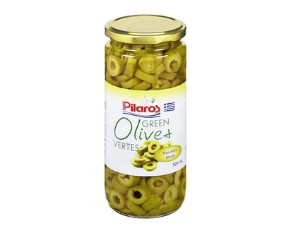 Pilaros Sliced Green Olives - 500.0 ML