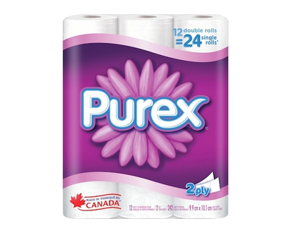 Purex Rolls Of Bathroom Tissue 2 Ply, 12=24 - 12.0 EA