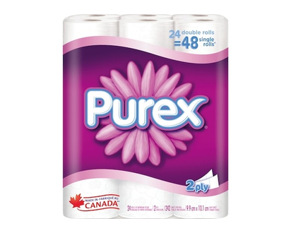 Purex Soft & Thick Toilet Paper, 24 Double Rolls = 48 Single Rolls - 24.0 EA