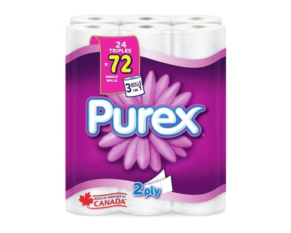 Purex Soft & Thick Toilet Paper, 24 Triple Rolls = 72 Single Rolls - 24.0 EA