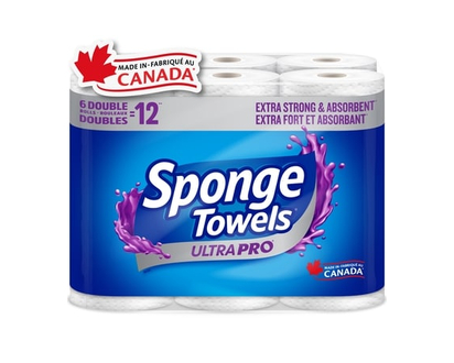 SpongeTowels Double Rolls 2 Ply - 6.0 EA