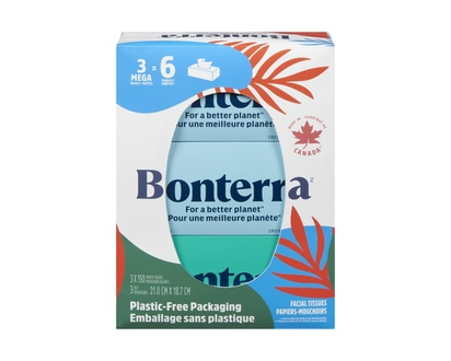 Bonterra 3 Ply Facial Tissues - 450.0 EA