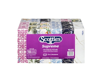 Scotties Supreme White Tissues 3 Ply - 18.0 EA