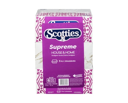 Scotties Supreme White Tissues 3 Ply - 6.0 EA