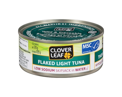 Clover Leaf Flaked Light Tuna, In Water, Low Sodium - 170.0 G