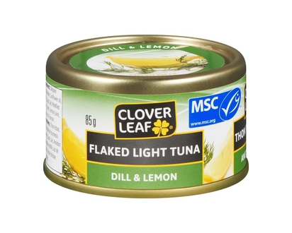 Clover Leaf Flaked Light Tuna, Dill & Lemon - 85.0 G