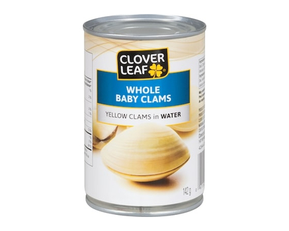 Clover Leaf Petites palourdes jaunes entières dans de l’eau - 142 ML