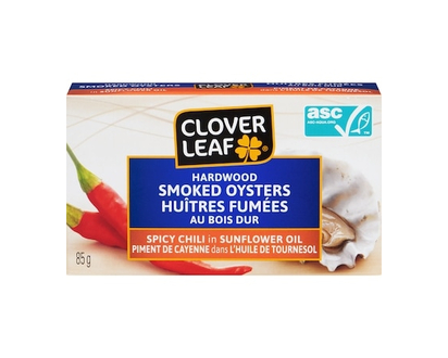 Clover Leaf Smoked Oysters with Spicy Chili - 85.0 G