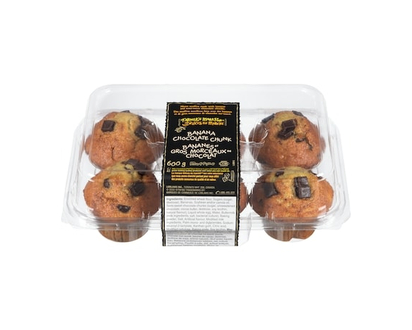Farmer's Market Banana Chocolate Chunk Muffins - 600.0 G