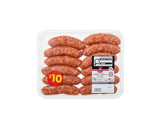 Royal Saucisses de porc italiennes piquantes, format club - 1.1 KG