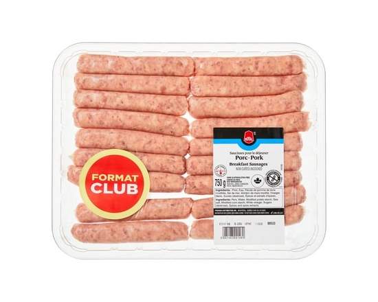 Royal Saucisses de porc pour le déjeuner, format club - 750.0 G