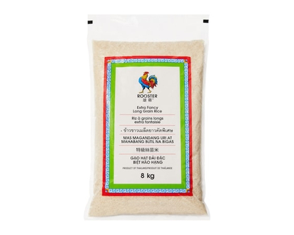Rooster Extra Fancy Long Grain Rice - 8.0 KG