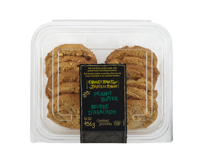 Farmer's Market Cookies, Peanut Butter, 12 Pack - 456.0 G
