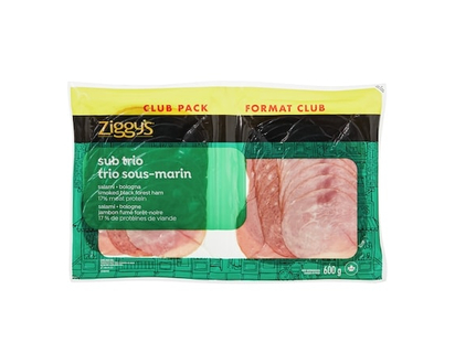Ziggy's Sub Trio Slices Club Pack - 600.0 G