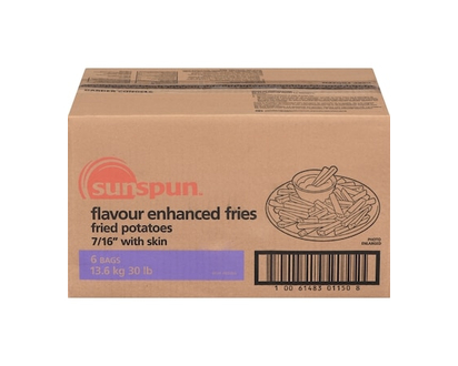 Flavour Enhanced Fried Potatoes With Skin, French Fries - 13.61 KG