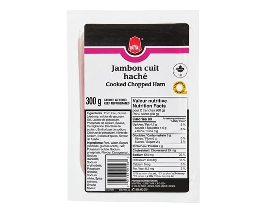 Royal Jambon cuit haché - 300.0 G