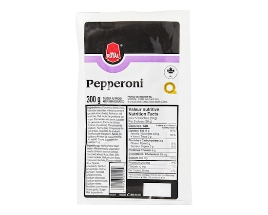 Royal Pepperoni en tranches - 300.0 G