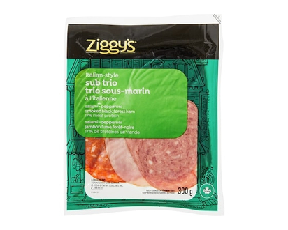 Ziggy's Italian Style Sub Trio Slices - 300.0 G