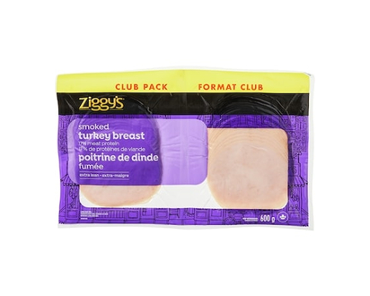 Ziggy's Smoked Turkey Breast Slices Club Pack - 600.0 G