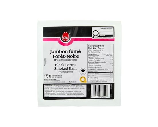 Royal Jambon fumé Forêt-Noire en tranches - 175.0 G