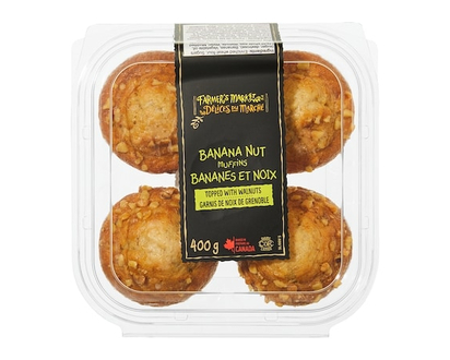 Délices du Marché Muffins aux bananes et noix - 400.0 G