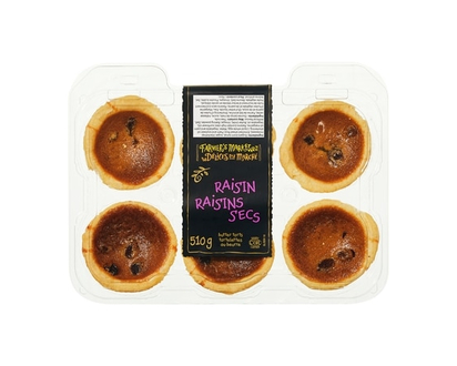 Délices du Marché Tartelettes au beurre, raisins secs - 510.0 G