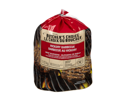 Butcher's Choice BBQ Beef Burgers, Hickory Flavour - 1.13 KG