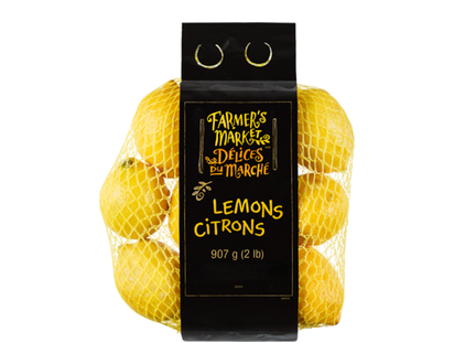 Farmer's Market Lemons, 2 lb Bag - 907.0 G
