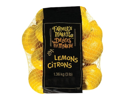 Farmer's Market Lemons, 3 lb bag - 1.36 KG