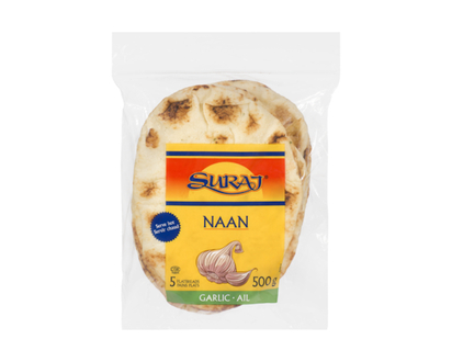 Suraj Naan Garlic 5 Flatbreads - 500.0 G
