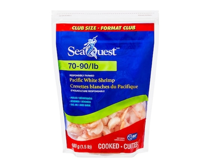 SeaQuest Sea Quest Crevettes Blanches du Pacifique Cuites Format Club - 680.0 G