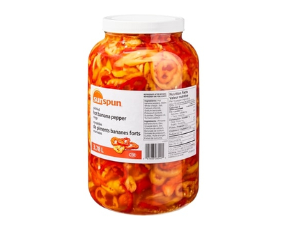 Pickled Hot Banana Pepper Rings - 3.78 L