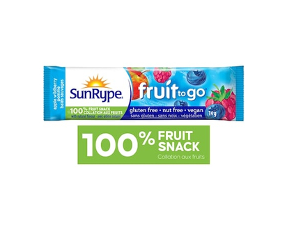 SunRype Fruit To Go Apple Wildberry 100% Fruit Snack - 14.0 G