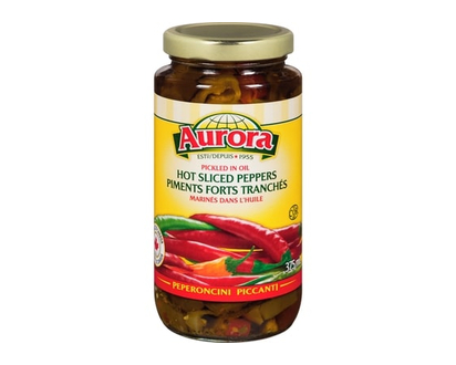 Aurora Hot Peppers, Sliced in Oil - 375.0 ML