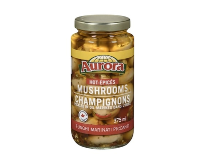 Aurora Pickled Mushrooms, Hot - 375.0 ML