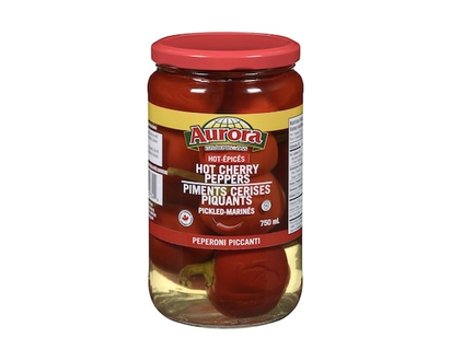 Aurora Hot Cherry Peppers Pickled Hot - 750.0 ML
