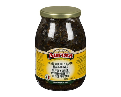 Aurora Black Olives Seasoned Oven Baked - 900.0 G