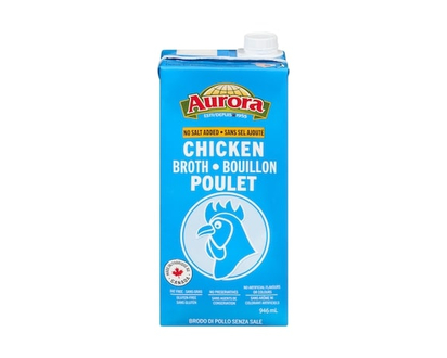 Aurora Chicken Broth No Salt Added - 946.0 ML
