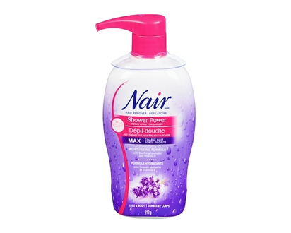 Nair Shower Power Max Hair Remover for Coarse Hair on Legs and Body with Soothing Lavender and Vitamin E - 312 G