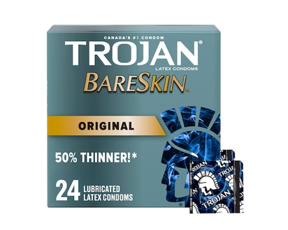 Trojan Condoms lubrifiés ultraminces et sensibles BareSkin - 24.0 EA