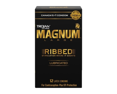 Trojan Condoms nervurés Magnum - 12.0 EA