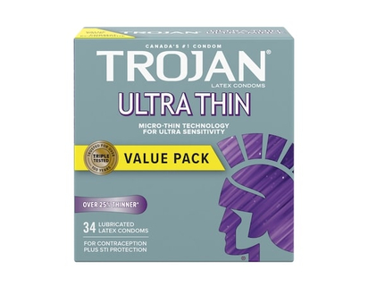Trojan Condoms lubrifiés ultraminces format économique - 34.0 EA