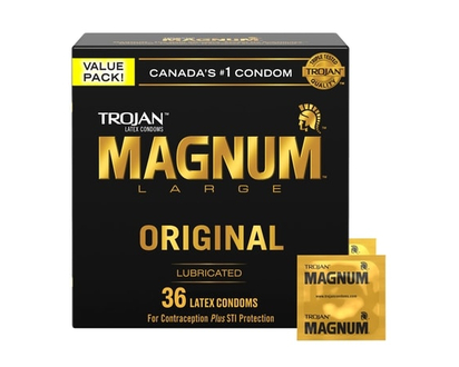Trojan Condoms lubrifiés Original Large Magnum format économique - 36.0 EA