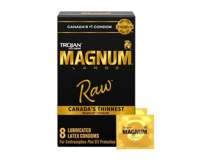 Trojan Condoms de grande taille lubrifiés Magnum Raw - 8.0 EA