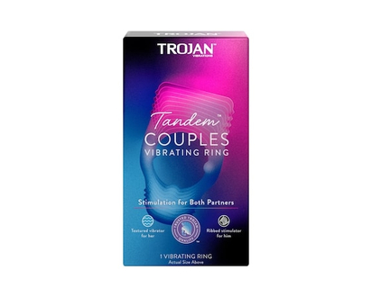 Trojan Tandem Couples Vibrating Ring - 1 EA