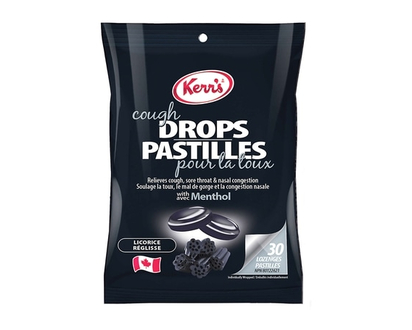 Kerr's Black Licorice Cough Drops - 30.0 EA