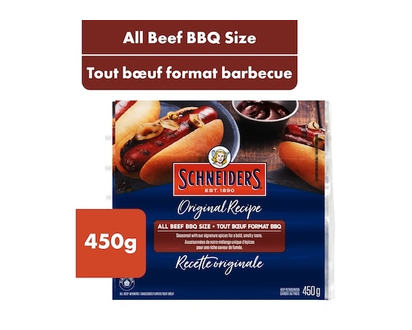 All Beef Hot Dogs BBQ Size - 450.0 G