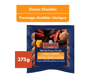 Schneiders Smoked Sausage, Classic Cheddar - 375.0 G